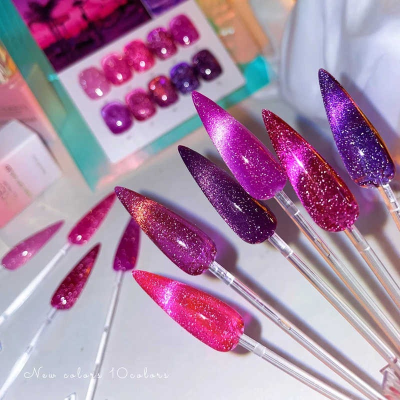 

Vendeeni Popular Sale 10colors Diamond Spar Cat Eye Gel Polish Collection Hema TPO Free Wholesale Nail Art Supplies