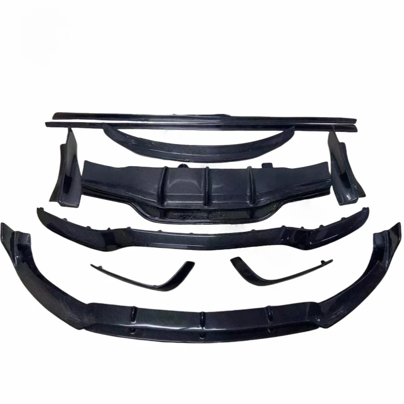 

Premium Car Accessories Facelift PSM Style Carbon Fiber Front Bumper Canards Lip Rear Spoiler Diffuser Side Skirts BodyK Durable