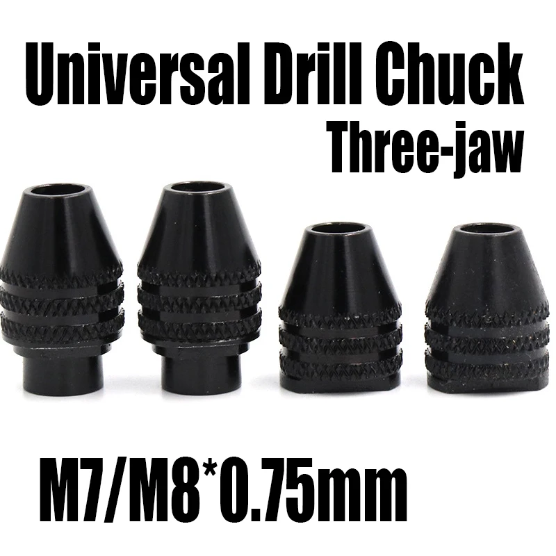 1PC M7/M8*0.75mm Multi Drill Chuck Universal Three-jaw Chuck Keyless Drill Bit Chuck Adapter Converter For Rotary Tool