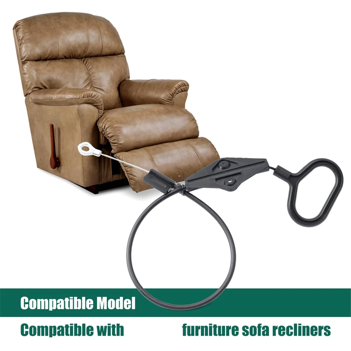 ABJZ Cavo reclinabile Maniglia ad anello D Regolazione e manutenzione della poltrona reclinabile Sostituzione per cavo di rilascio del cavo con maniglia Lazy Boy