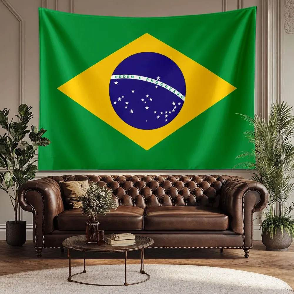 Brazil National Flag Wall Tapestry Fashion Home Decoration for Bedroom Living Room Dorm Party