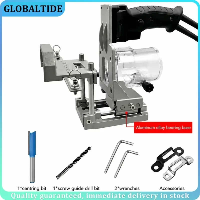 2 in 1 Mortising Jig Slotting Bracket with Invisible Fasteners Punch Locator Milling Cutter Positioning Frame for Trimming