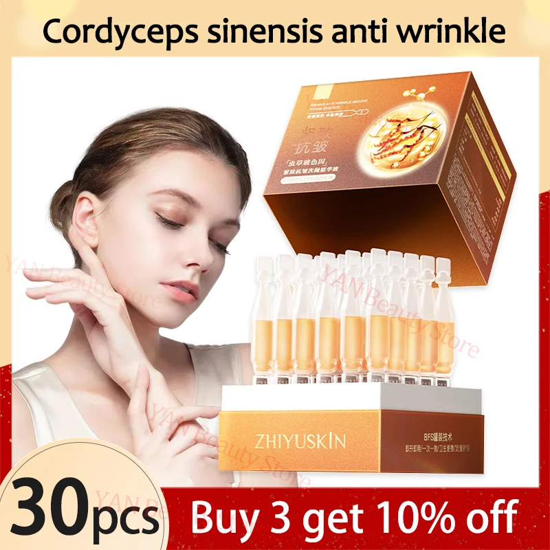 Cordyceps Anti wrinkle Serum Pro Xylane Firming essence Panthenol Jojoba Seed Oil Hyaluronic Acid Moisturizing Korean Skin Care