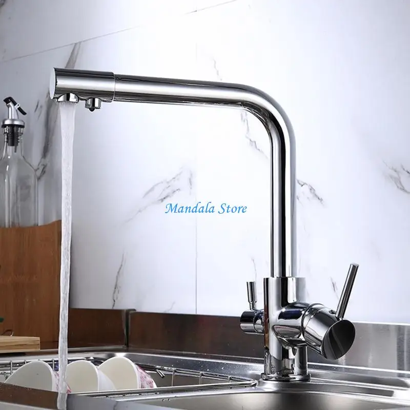 U2JC المطبخ مياه الشرب صنبور المنزل منقح مرشح مياه الحنفيات منفذ مزدوج المياه خلاط الساخن والبارد صنبور مصرف #3