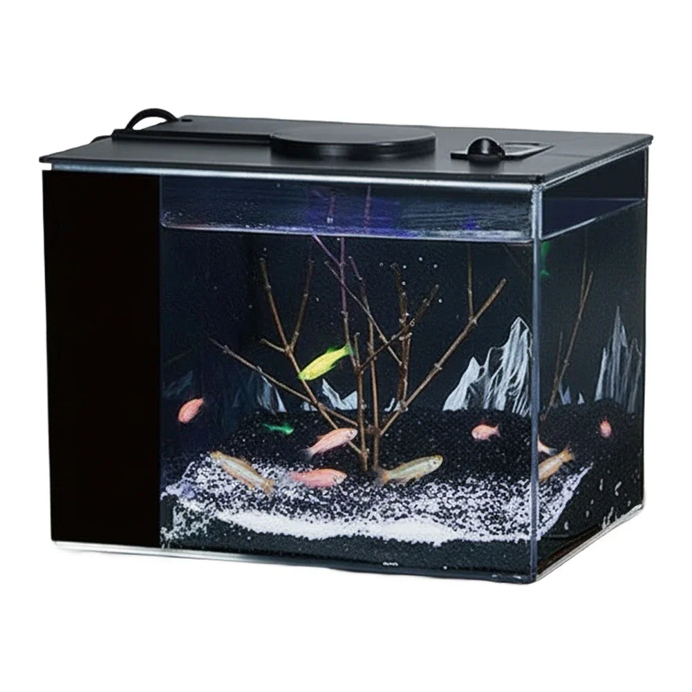 Self-circulation Fish Tank with 160L/H Flow Pump and Integrated Filtration for Aquarium Use in Home and Office Settings