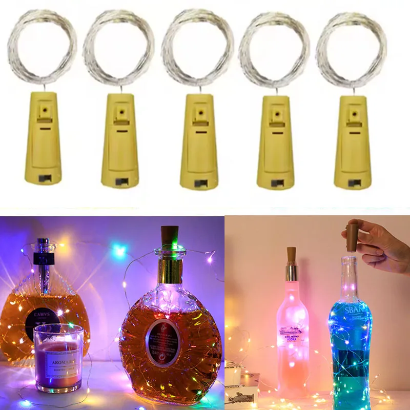 1M LED Lichterkette Hochzeit Dekor Geburtstag Party Dekorationen Hause Lichter Bar Wein Flasche Stopper Licht Festival Party Liefert