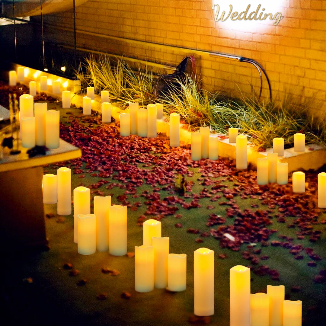 Imagem -03 - Flickering Flameless Led Velas com Temporizador Remoto Vela Tealight Operado por Bateria Jantar Decoração do Casamento 2008 Pcs