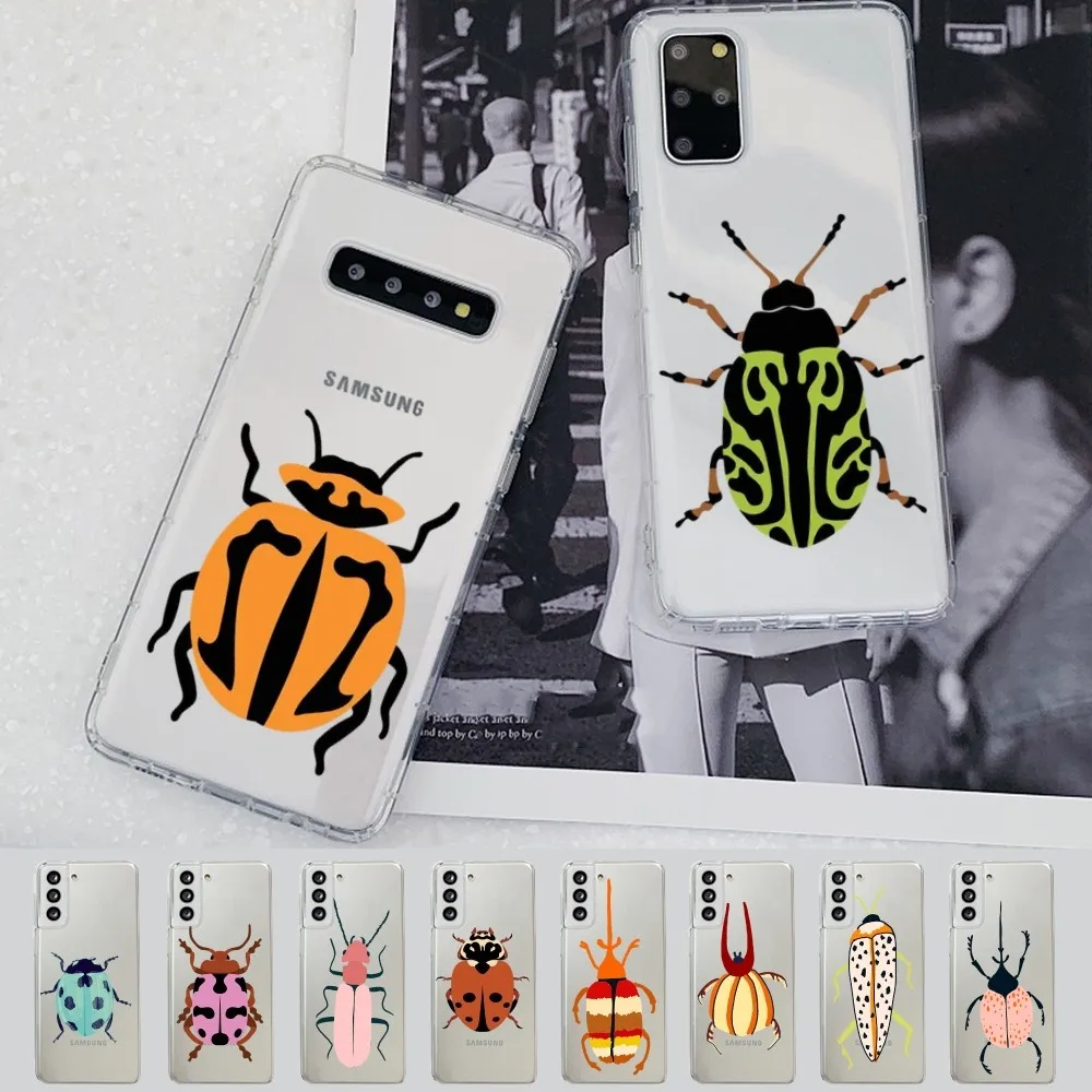 Bug Beetles Insects Phone Case for Samsung A12 21 30 31 51 52 70 71 for Redmi8 9 10 for Honor10 70 50 Clear Case