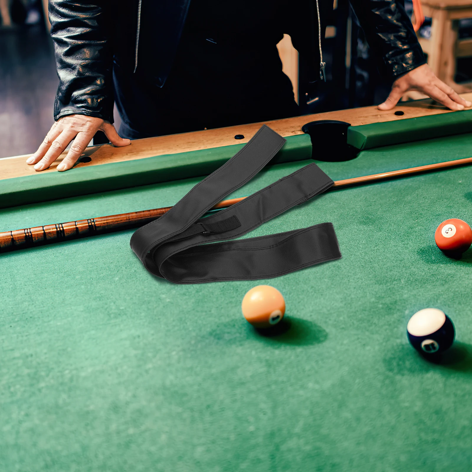 

Pool Cue Bag for 1 Stick High class PU Material Durable Billiard Cue ganizer Protector Storage Case Portable Reusable