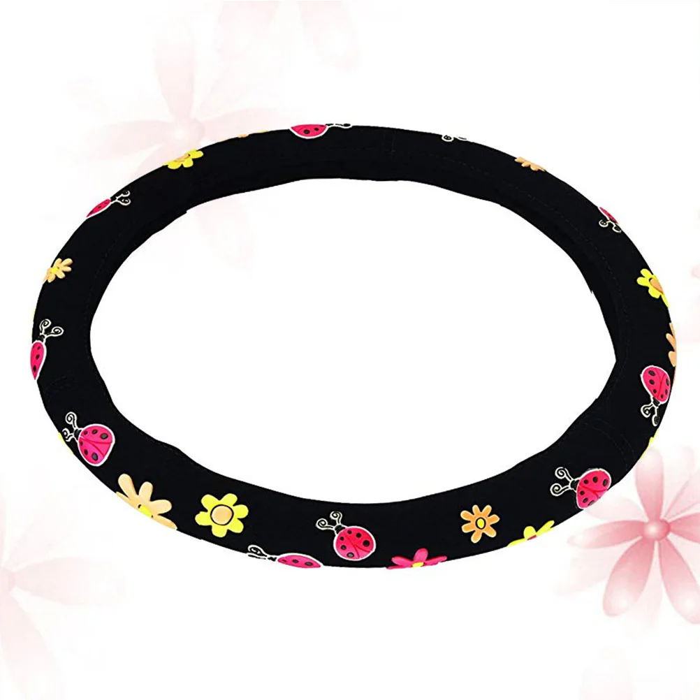 

Steering Wheel Cover For Women Embroidery Auto Car Styling Comfort Grip Protection Decor Accessory