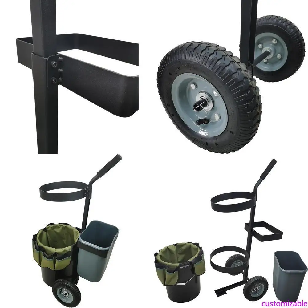 

Sturdy Steel Garden Cart with Trolley and Mobile Storage for Lawn Tools and Gardening Accessories