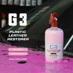 Car Interior Plastic Restorer Liquid Faux Leather Car Restore Agent Remove Stains Car Plastic Restorer Auto Detailing Repair