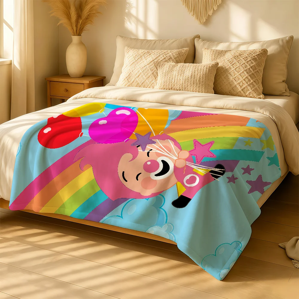 Cartoon P-Plim Cute P-Plim Blanket For Soft Warm Knee For Bedroom Living Room Bed Sofa Camping Picnic Office Gift Throw