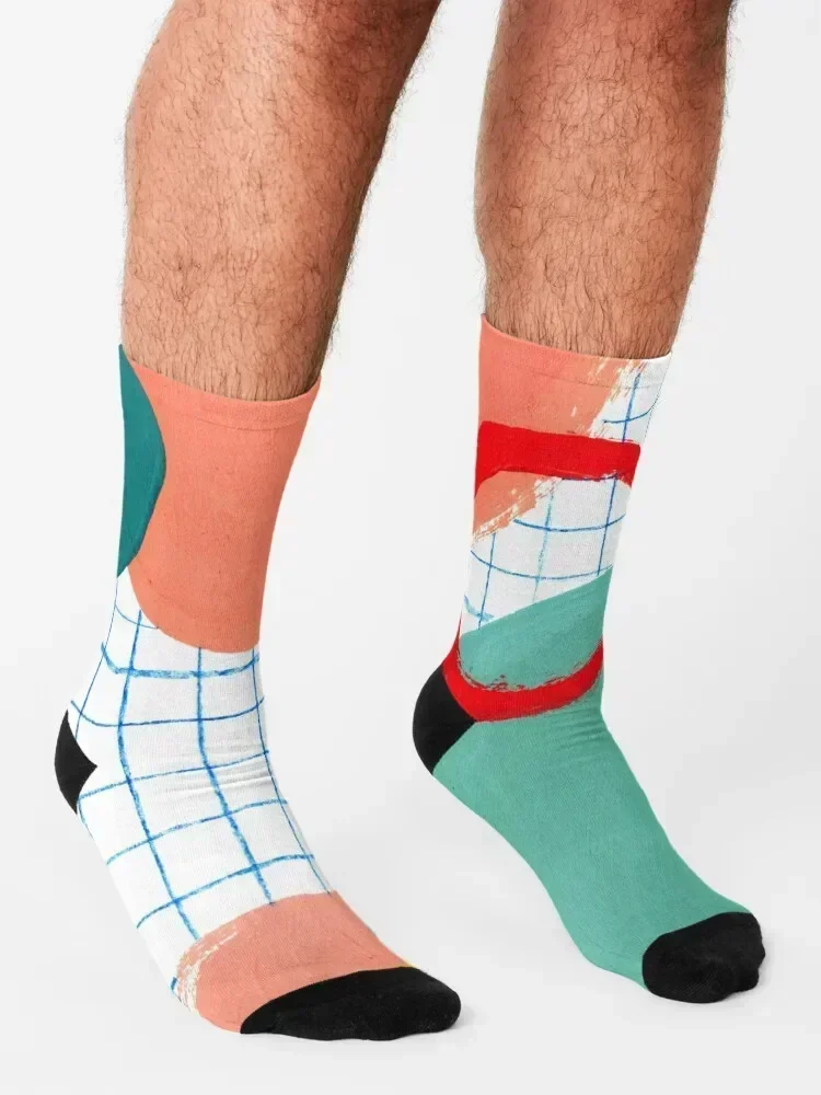 Abstract figures Socks funny sock custom heated Socks For Man Women's