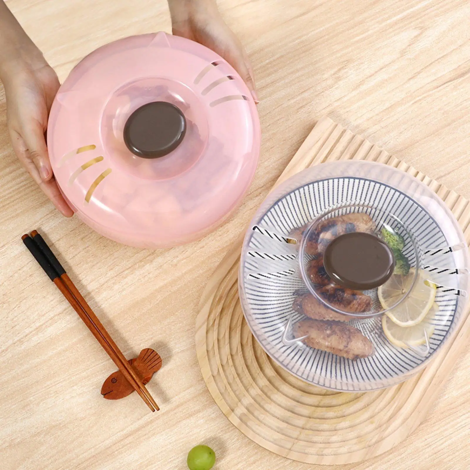 High-temperature Microwave Cover Steam Vented Polypropylene Plate Lid Kitchen Microwave Shield for Food Protection and Freshness