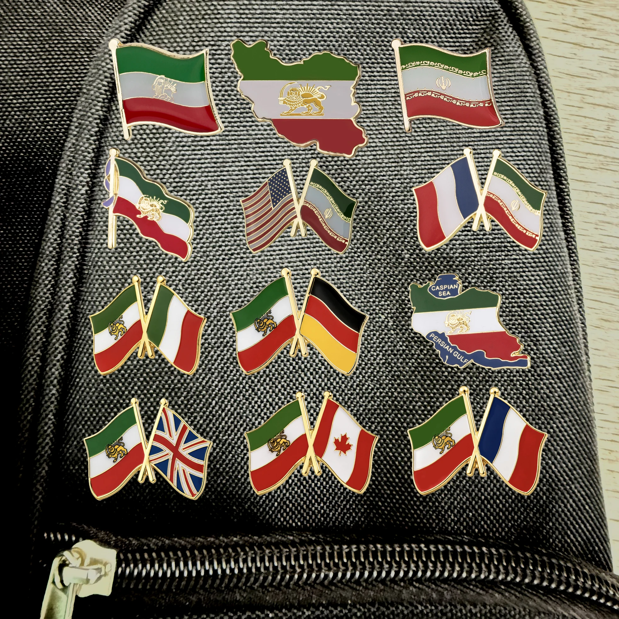 Iran Flagge Abzeichen Pin Anstecknadel Abzeichen für Rucksack