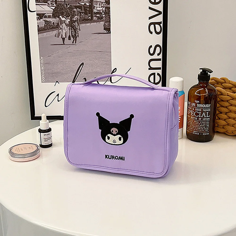 Sanrio kosmetyczka podróżna Hellokitty Kuromi Cartoon torba na kosmetyki Kawaii przenośna torebka duża pojemność kosmetyczka prosta Tote