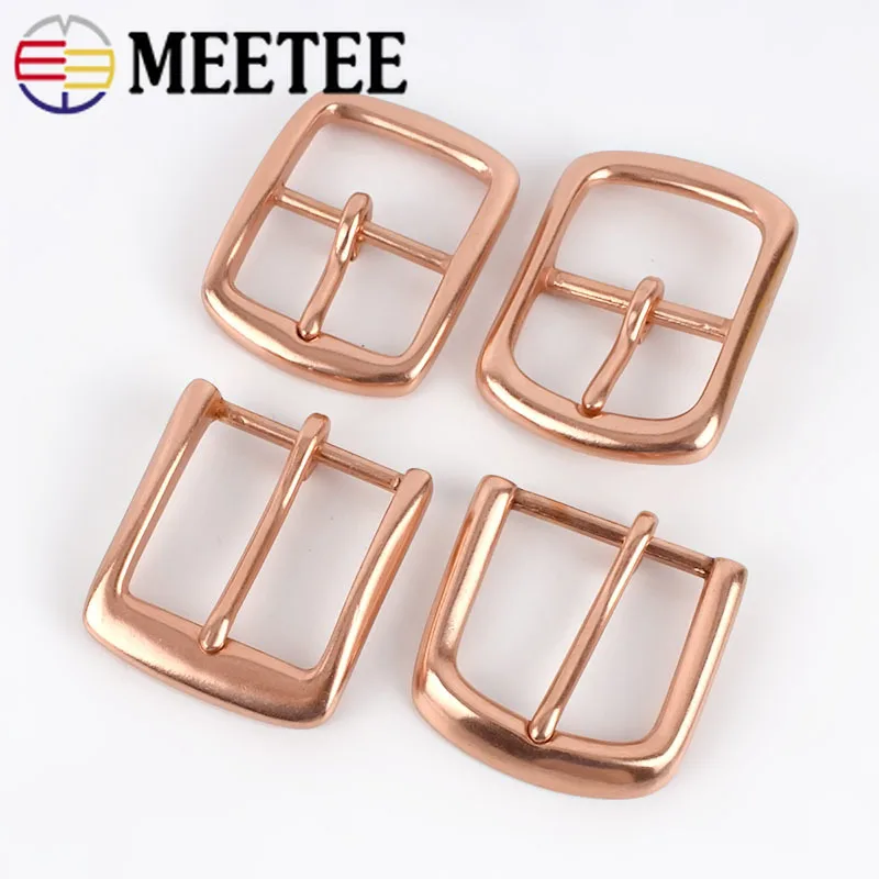 Meetee 1pc 40mm Copper Men\'s Belt Buckle Head DIY Leather Craft Jeans Trousers Casual Garment Decoration for 38-39mm Belts YK012