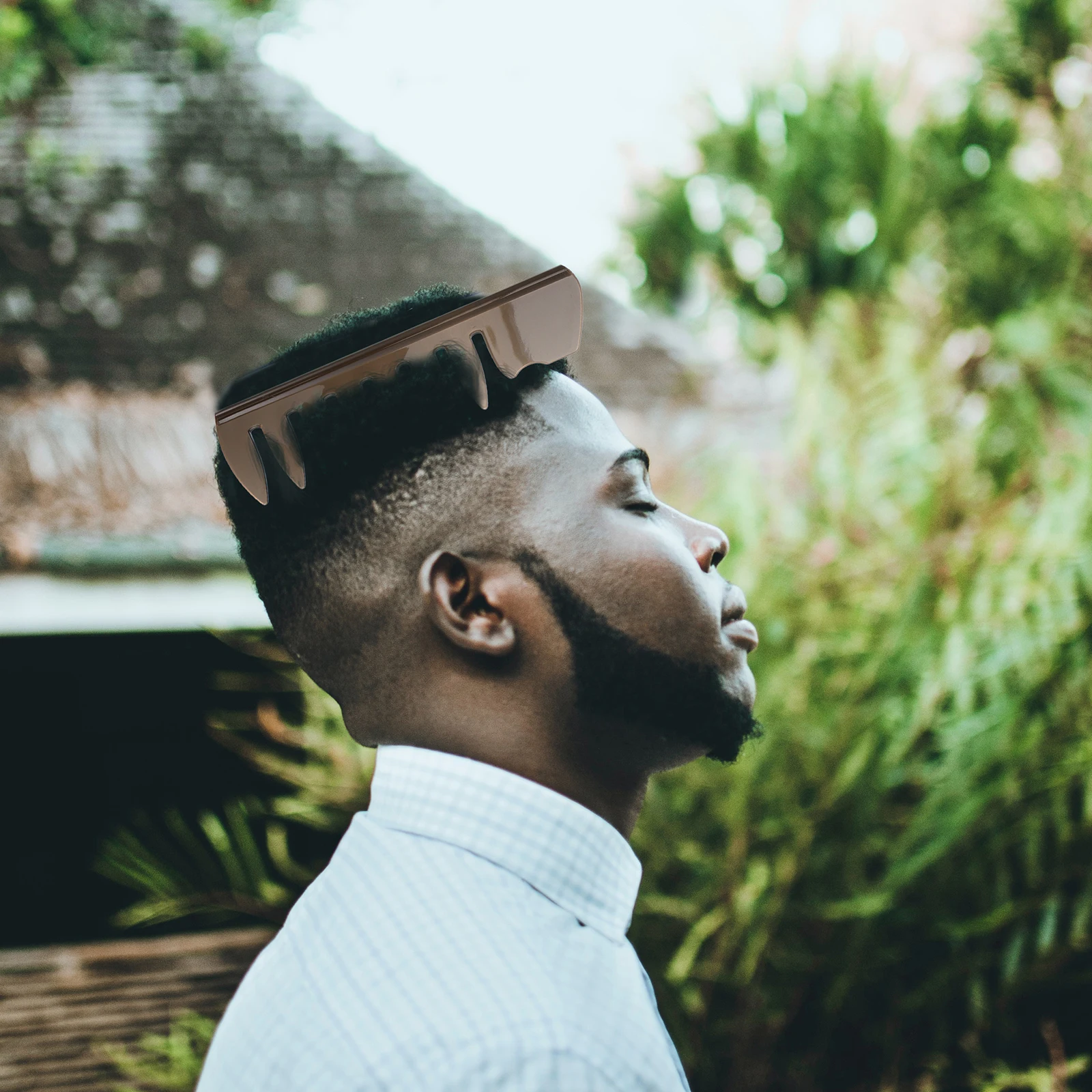 

2Pcs Men Comb Barber Accessory Perfect Gift Use Good Modelling Effect Relaxing Comfortable Hold