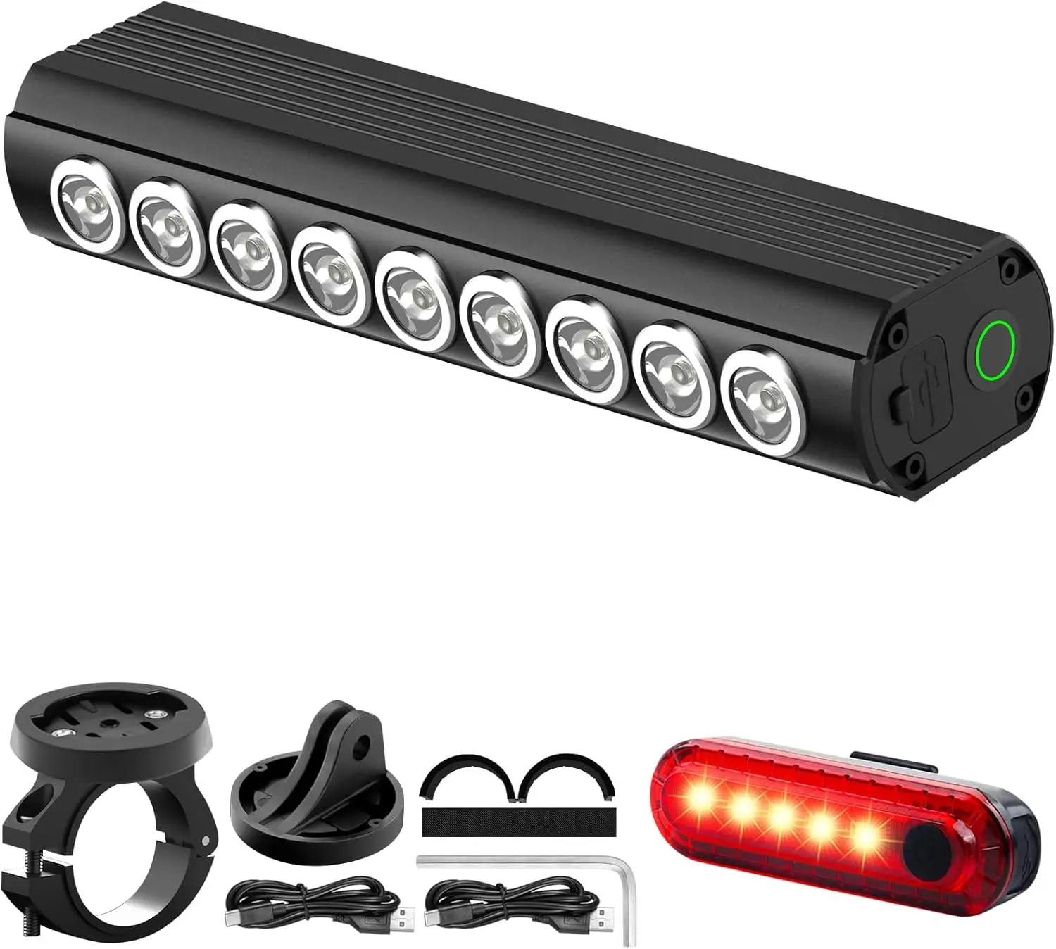 

Супер яркие USB-перезаряжаемые велосипедные фонари, водонепроницаемые фары и задние фонари IPX5 для ночной езды