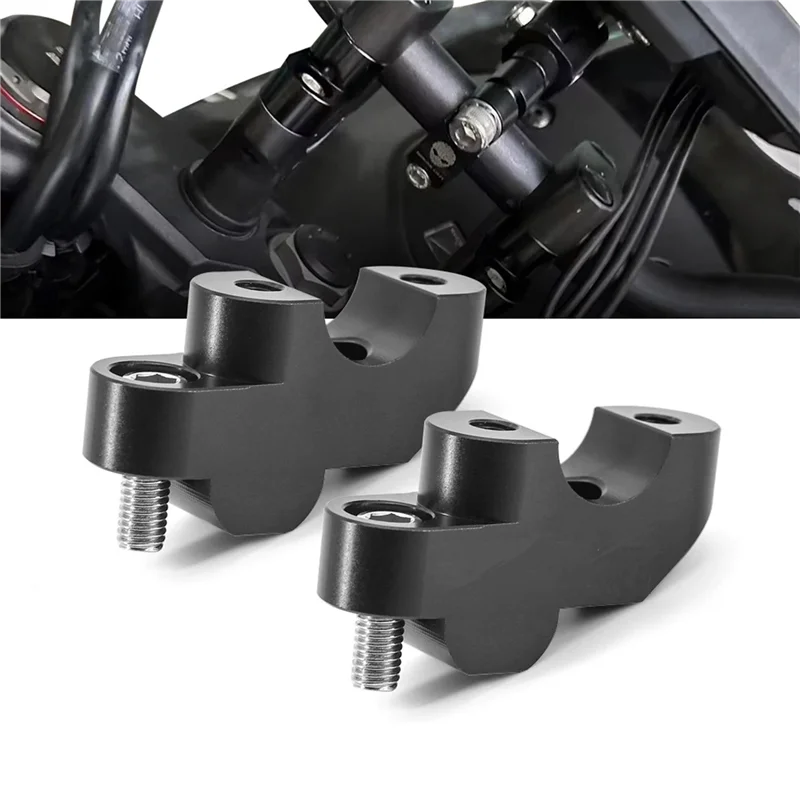 

Precision Motorcycle Parts Kit Handlebar Riser Drag Handle Bar Clamp Extend Adapter For Honda CB750 Hornet 2023- CB 750(Black)