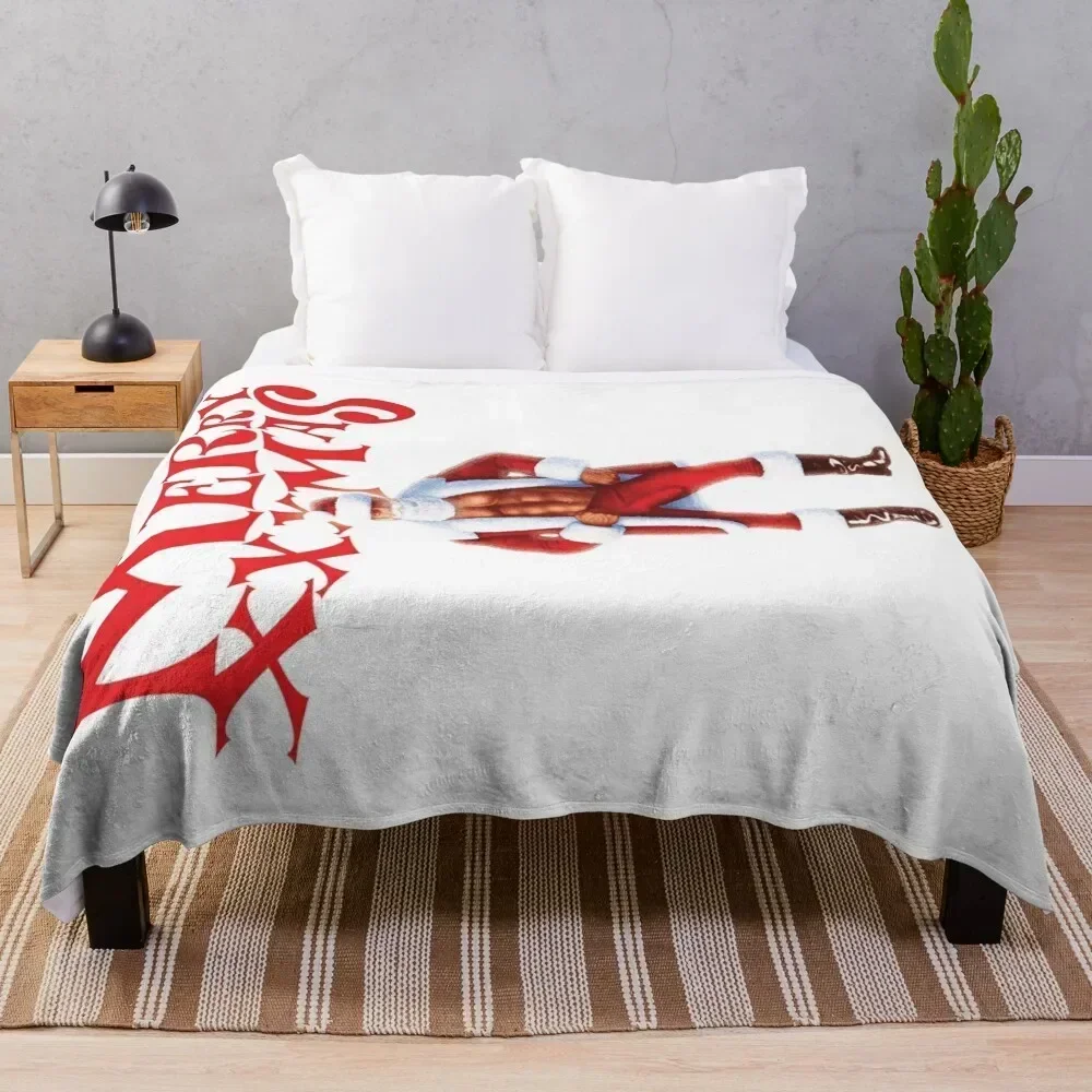 

MERRY XXXMAS Throw Blanket Plush Fuzzy Cozy Blanket for Couch Sofa