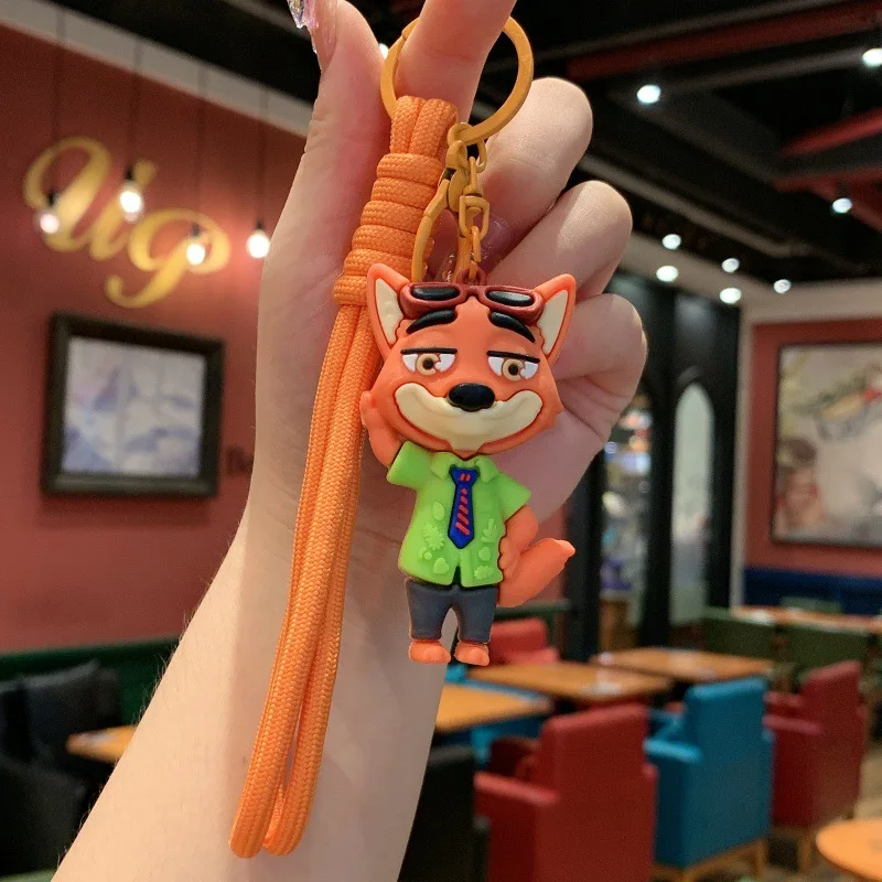 

Zootopia cartoon keychain cute animal fox rabbit pendant birthday present