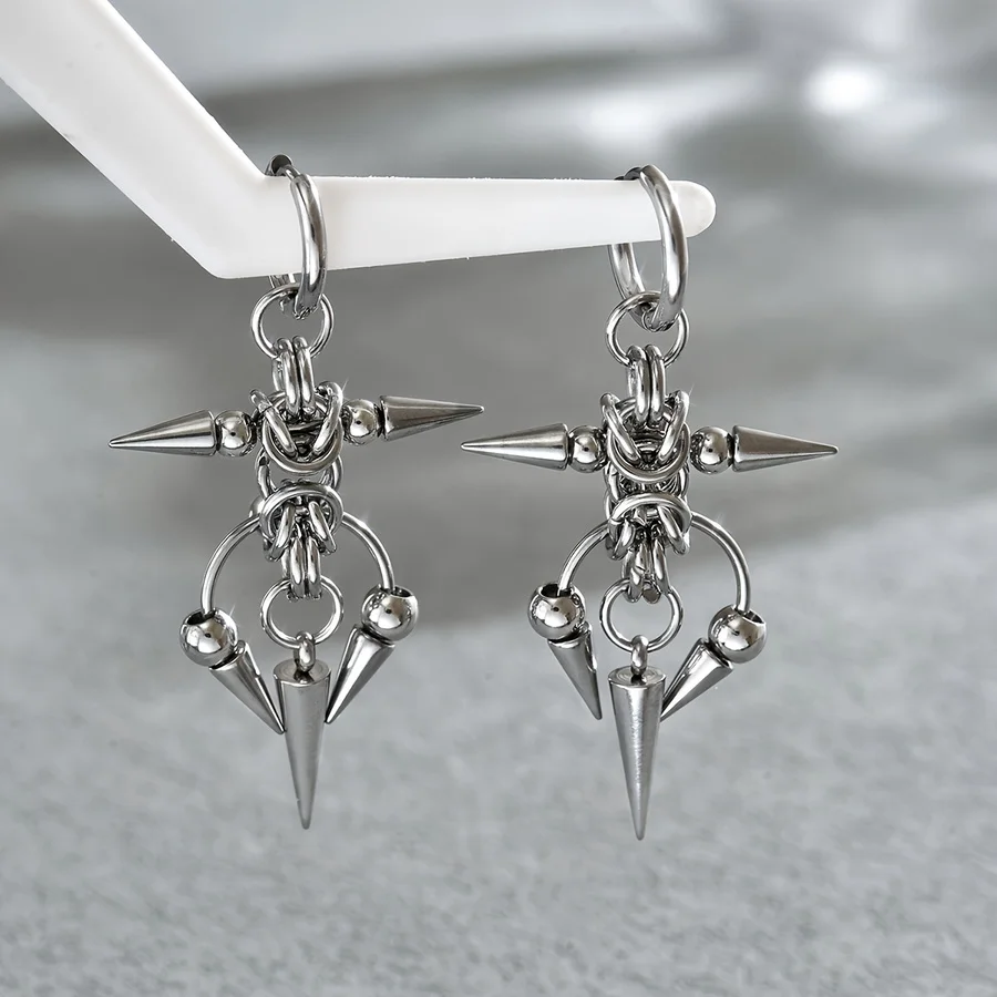 1 Par de Pendientes de Estilo Punk, con Forma de Espiga y Herradura, para Hombre y Mujer, Joyería para la Oreja, Adecuados para Uso Diario Informal