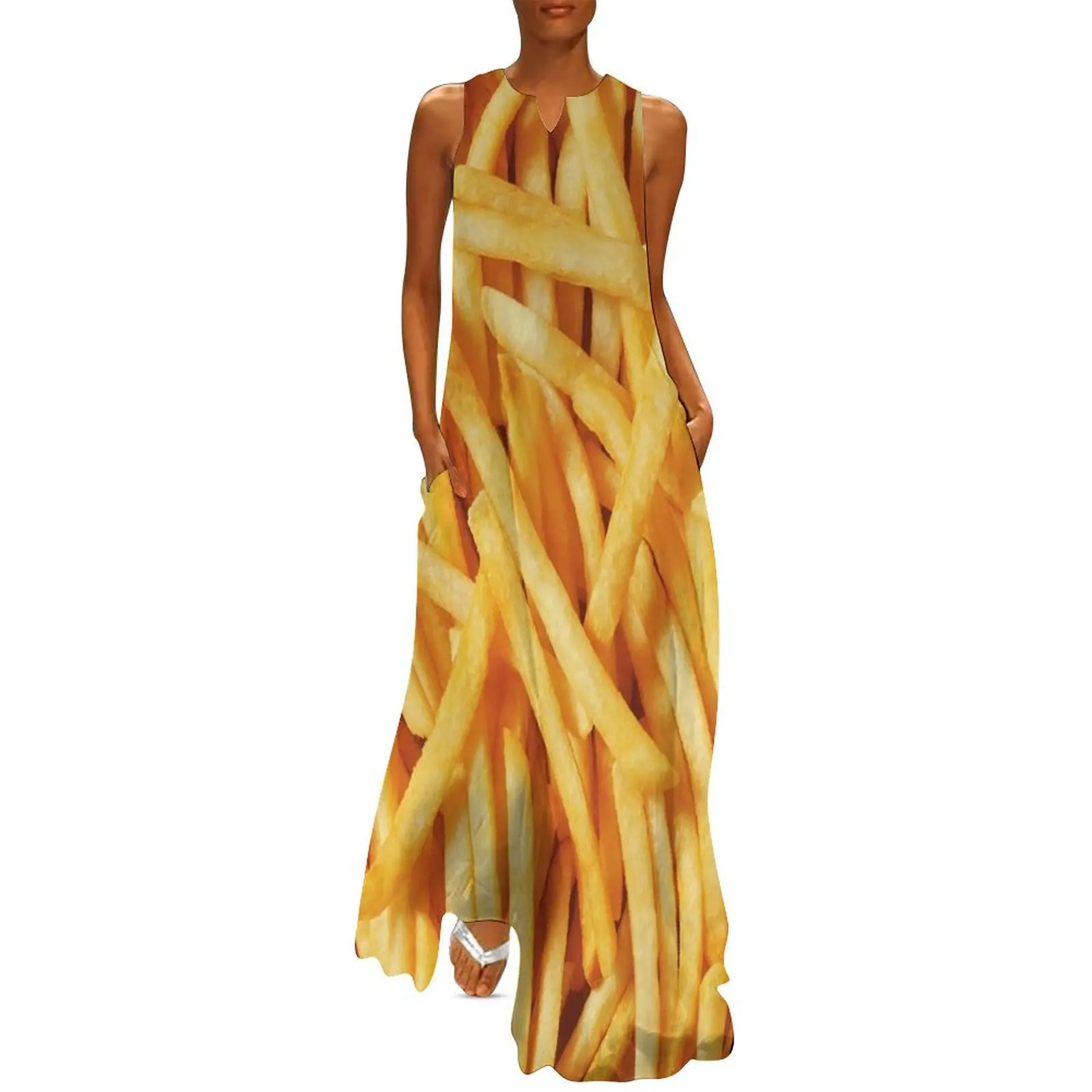 

French Fried Potatoes Long Dress cocktail dresses dress dresses Elegant gowns women"s clothing summer 2024 novelties