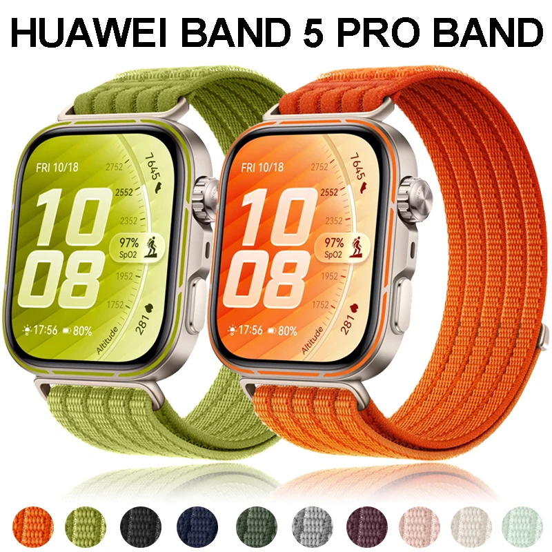 

Official Nylon Loop Woven Strap for HUAWEI WATCH FIT 5/4 Pro Braided Comfortable Breathable Wristband for Huawei Watch Fit 5-4-3