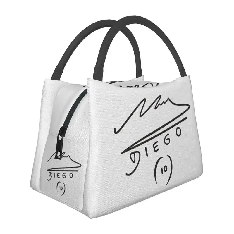 Diego Armando DIOS Insulated Lunch Bags for Outdoor Picnic  Argentina Soccer Legend Cooler Thermal Bento Box Women