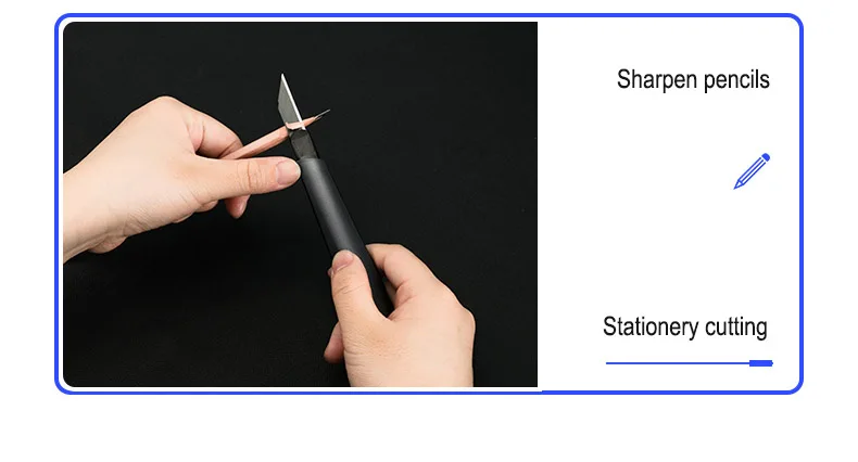 Deli Allzweckmesser, 9 mm, Taschenmesser, Boxschneider, einziehbare Klinge für Büro, Zuhause, Schule, Schreibwaren, Papierhandwerk, Messer – Detail 10