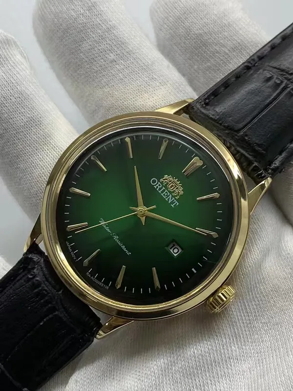 ساعة كوارتز عصرية مقاومة للماء ، حزام عالي الجودة ، مرآة فقاعات ، جديدة ، من نوع Orient