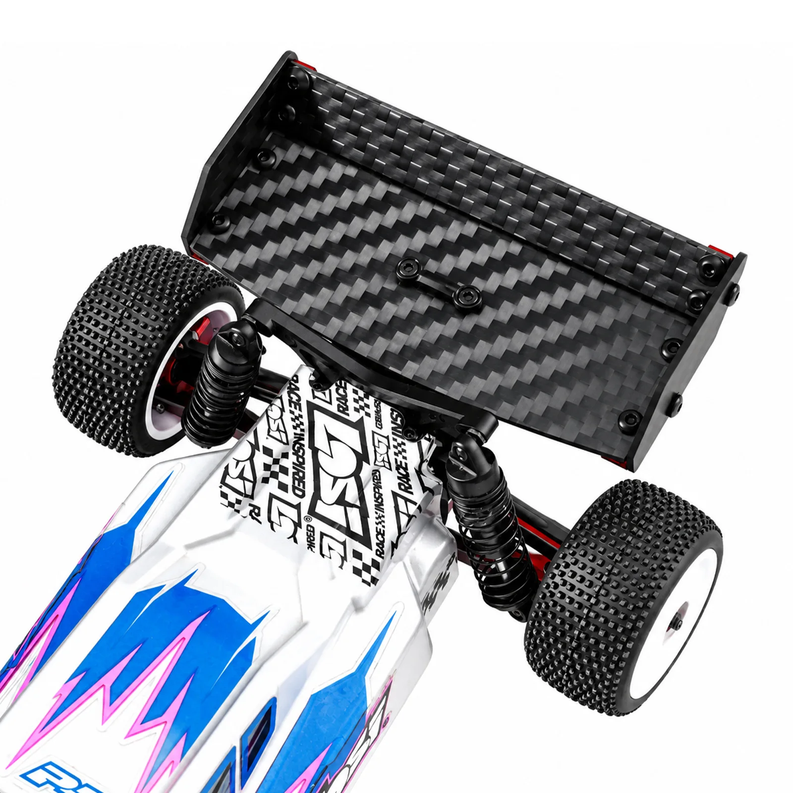Carbon Fiber Tail Wing for WLtoys 244016 LOSI 1/24 Micro-B RC Car Metal Upgrade Accessory