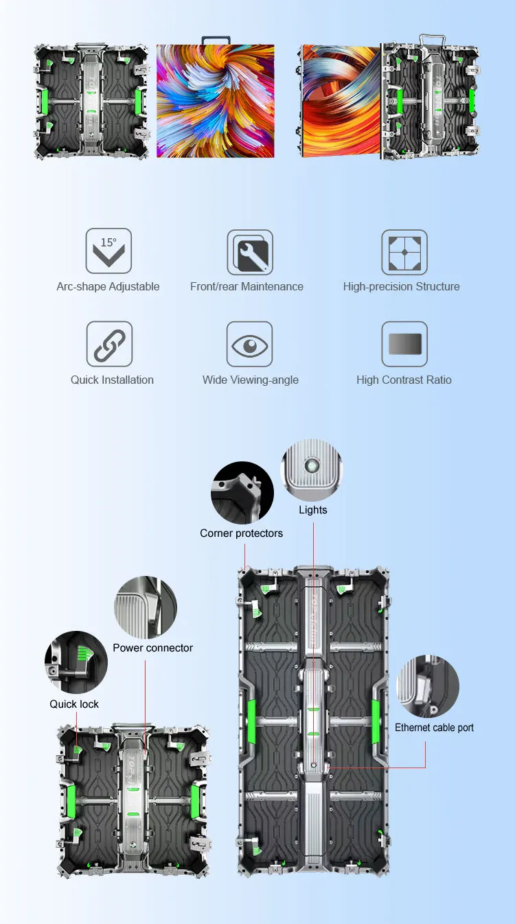 

P2.6 P3.9 P3.91 P4.8 Indoor Curved Wedding Backdrop Turnkey Concert Video Wall Stage Led Display Panel Screens