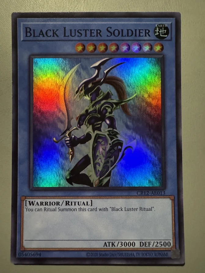 Yugioh KONAMI Duel Monsters CR12-AE013 Black Luster Soldier Super Asian English Collection Mint Card