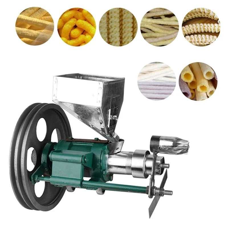 14 Use Corn Puffing 25Kg/H Snack Extruder Twisted Hollow Stick Solid Crispy Popper Bulking Machine 25Kg/H