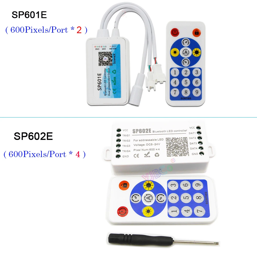 5V-24V 12V Bluetooth WS2812B RGB IC Music Controller 2/4/8 CH Signal Output Built In Mic WS2815 LED Light Strip dimmer switch