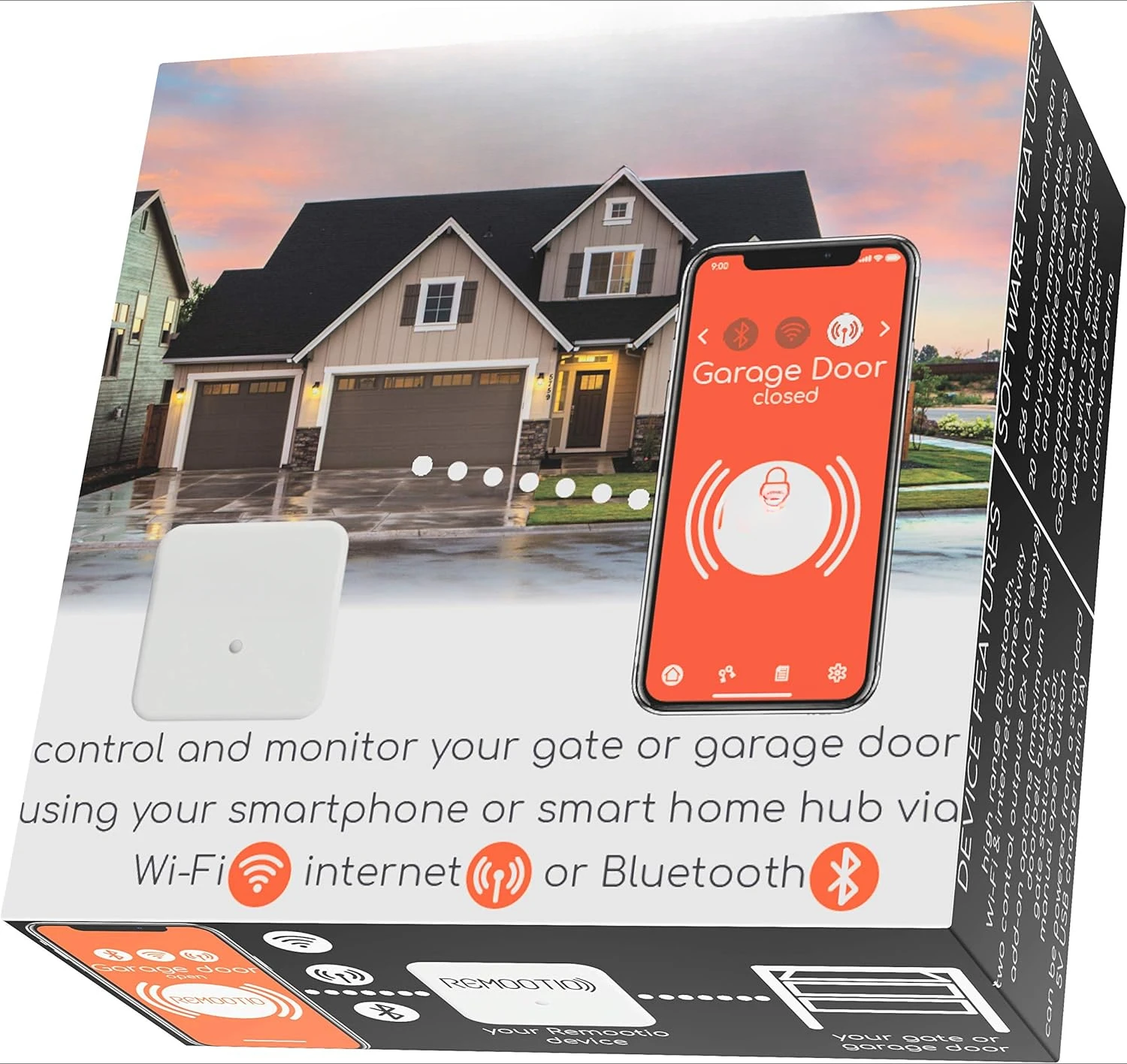 2 WiFi and Bluetooth Smart Garage Door opener with iOS and Android App, Apple Home (HomeKit), Alexa, Google Home, SmartThings