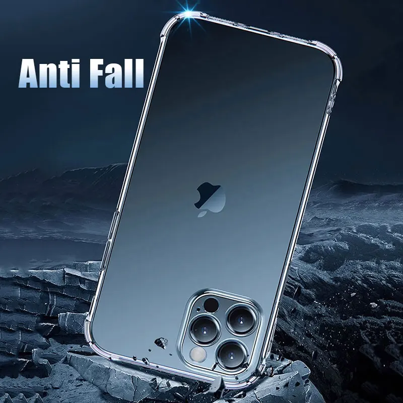 حافظة هاتف شفافة مضادة للصدمات لهاتف آيفون 17 16 15 11 12 13 Pro Max 16 Plus 13 Mini 17 حافظة لهاتف آيفون شفافة من السيليكون #4