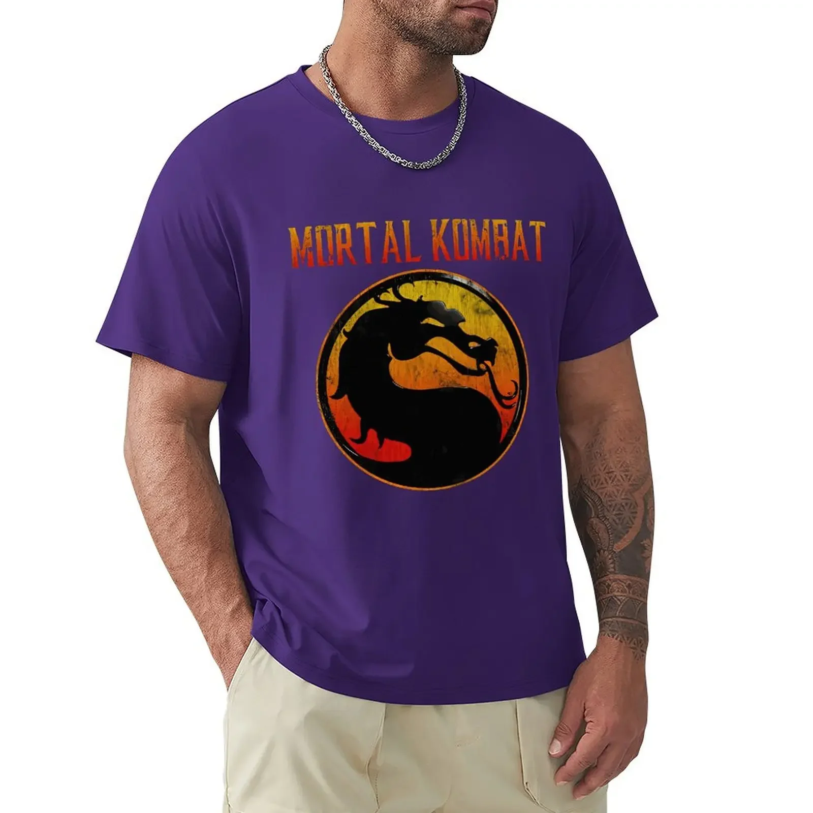 2024 Fashion Graphic Tshirts Cartoon Anime Vintage Mortal Kombat T Shirts Short Sleeve Casual Men 100% Cotton T-shirt Tee Tops