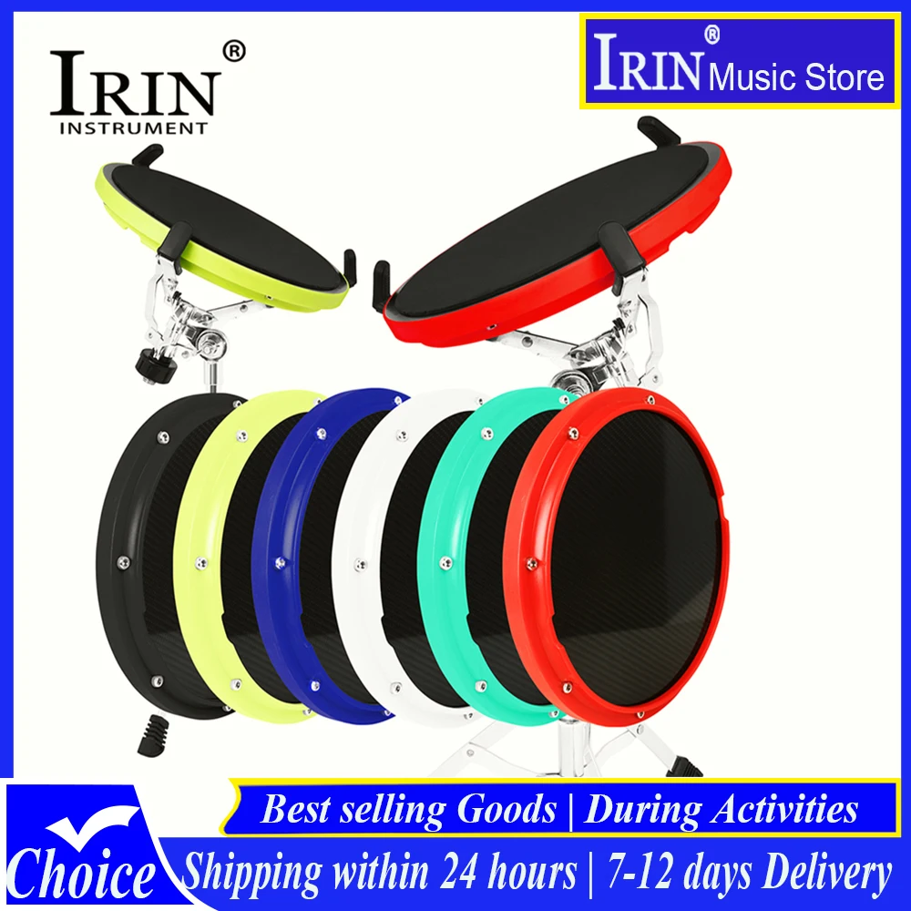 irin-pad-de-batterie-silencieux-10-pouces-en-fibre-de-carbone-accessoire-portable-pour-exercices-de-percussion-pour-debutants-style-rock-pieces-de-percussion