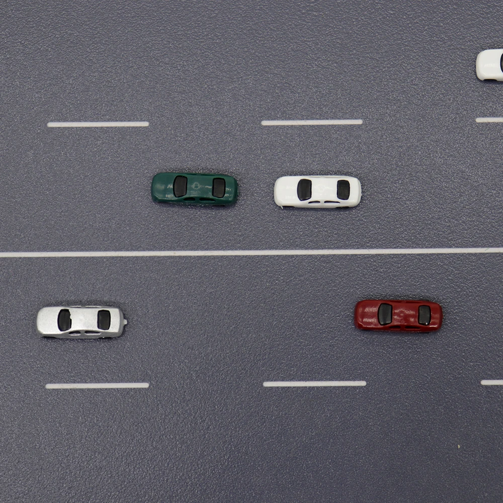 10pcs 1:250 1:300 Miniature Cars ABS Plastic Vehicle Painted Toys Architecture Building Materials Scene Decoration for Diorama