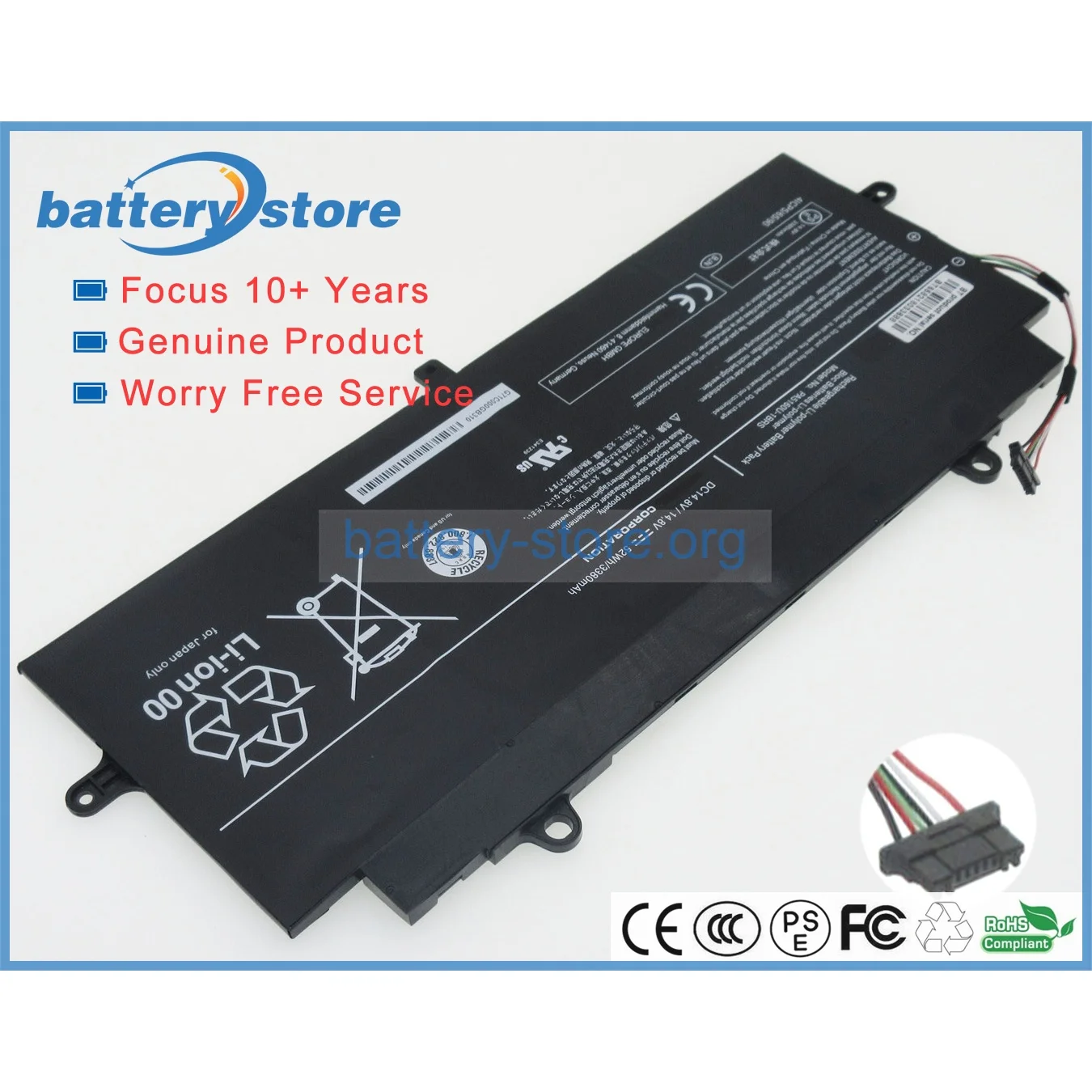 

Genuine Original Laptop Batteries for PA5160U-1BRS,Kira 101,-101,PV83TSP-NWA,-109,Dynabook VB83/RS,PSU8SA-00U00T,14.8V,8 Cell