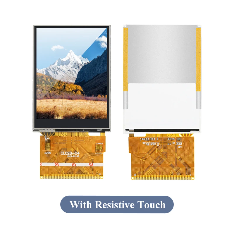 2.8 inch lcd display MCU parallel port I8080 8/16 bit touch screen IPS tn Superwide ILI9341 esp32 display 37Pin soldering ST7789