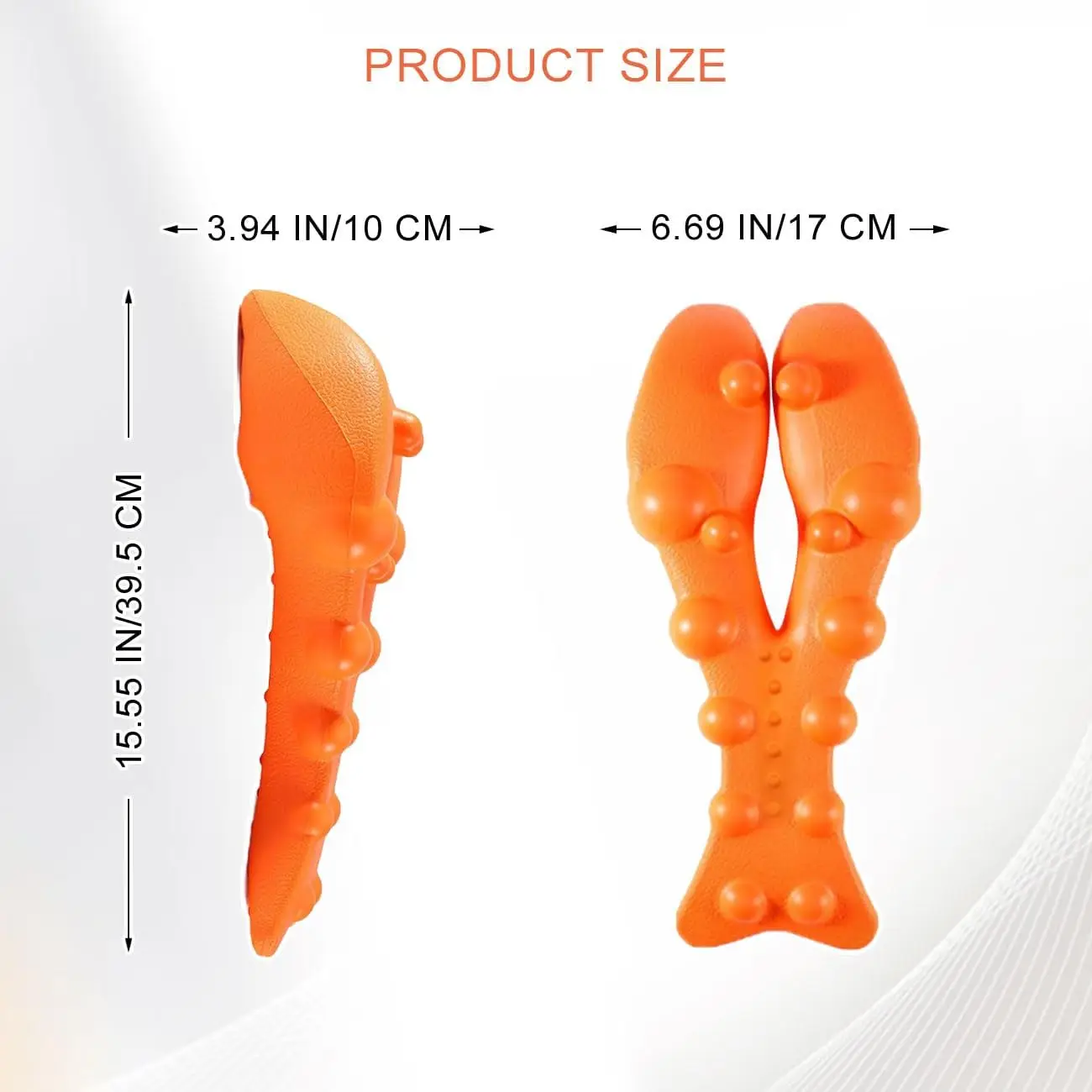 Trapezius Trigger Point Massager for Neck and Shoulder Pain Relief, Posture Corrector (Orange) view 6