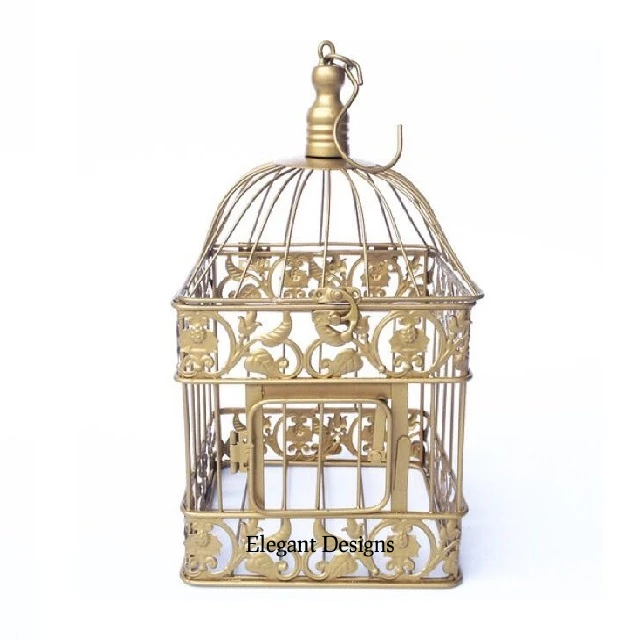 

Designer Metal Bird Cage Classic Stylish Handmade Wholesale Fancy Bird Cage Gold Powder Coated Wholesale Luxury Bird Cage