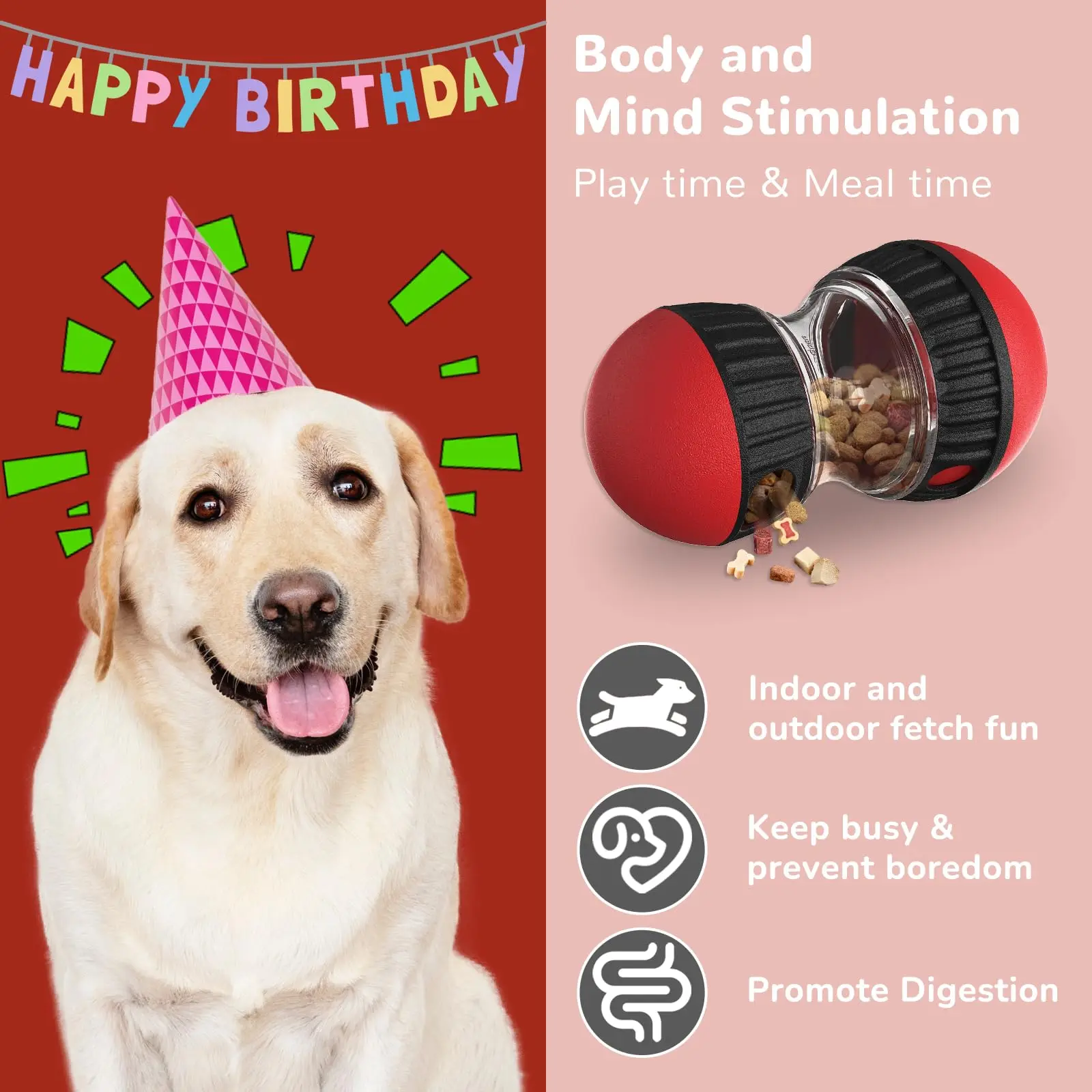 Juguete rompecabezas elíptico para perros comedero lento inteligencia - imagen 5