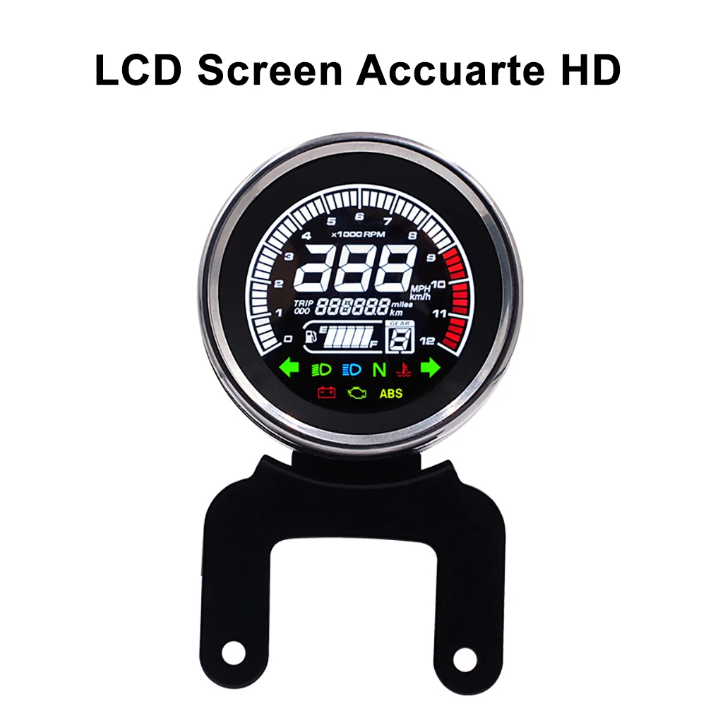 Motorbike Multipurpose Instrument Conversion Mileage Metric Miles Switching LCD Display Tachometer Motorcycle Accessories