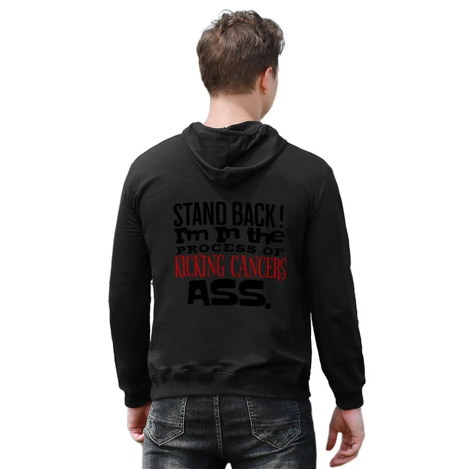 Kicking Cancers Ass Hoodie japanese style anime clothes aesthetic clothing autumn new products hoodie men
